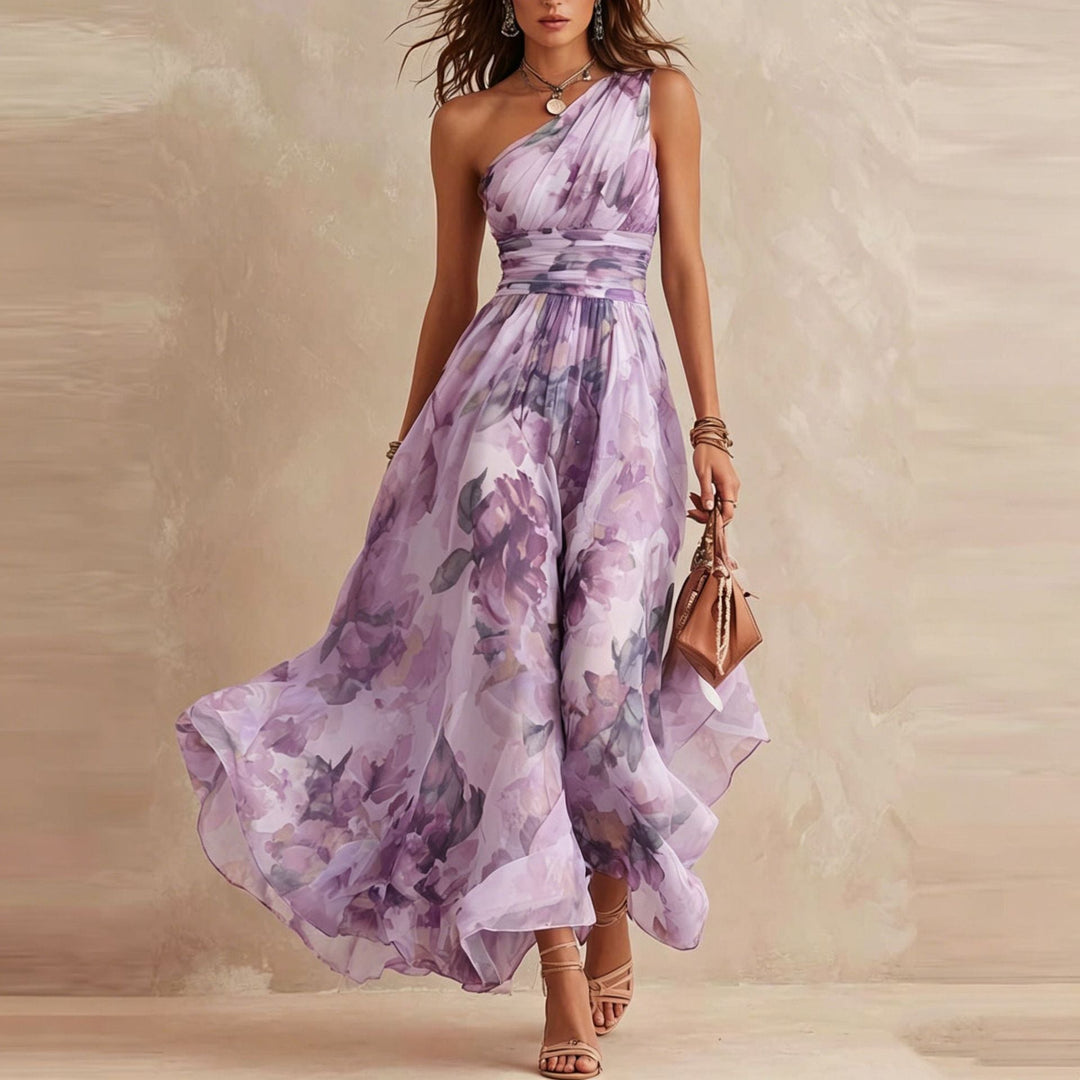 Lesena - Elegante Abito Lungo a Fiori