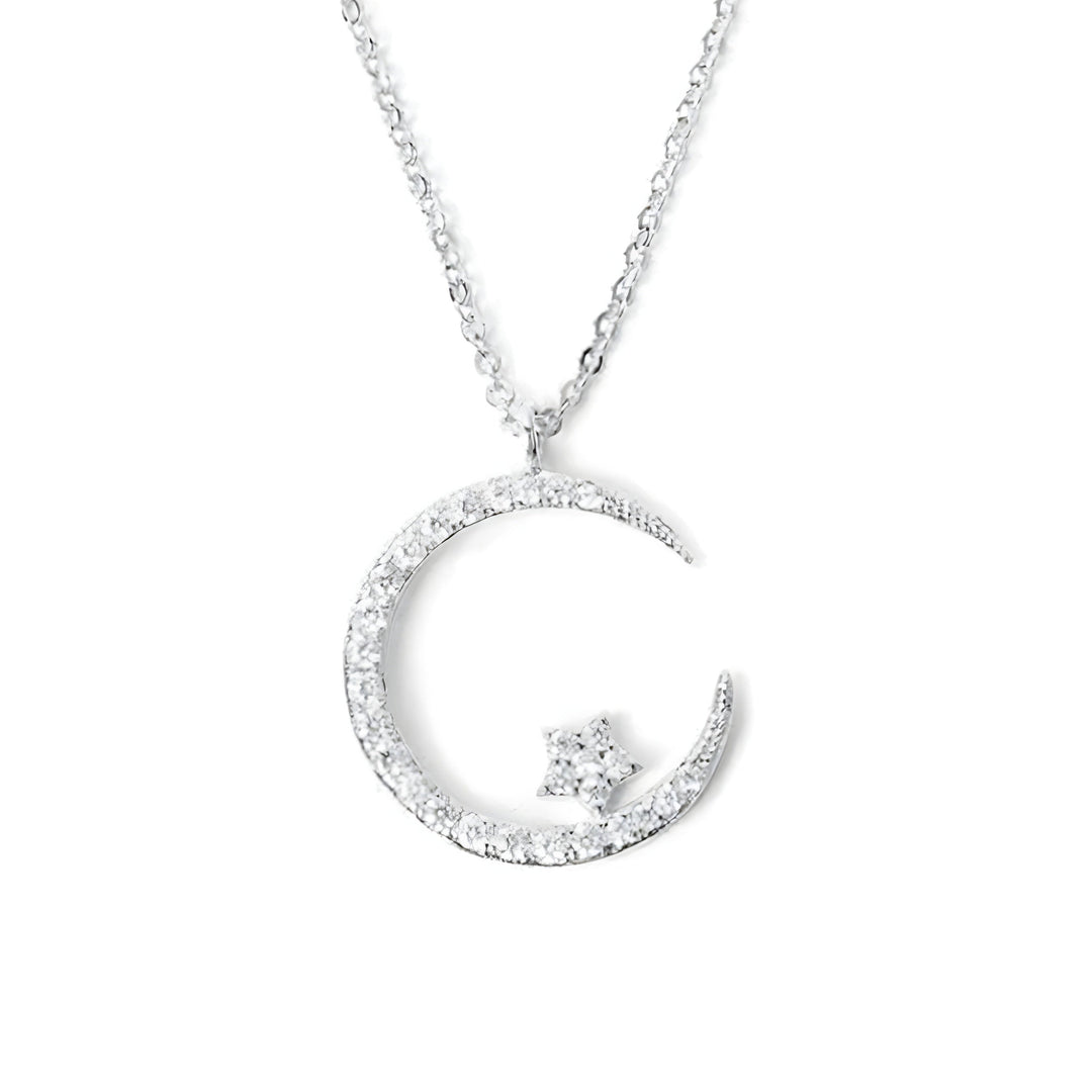 Yalessa - Elegante Collana con Motivo a Forma di Luna