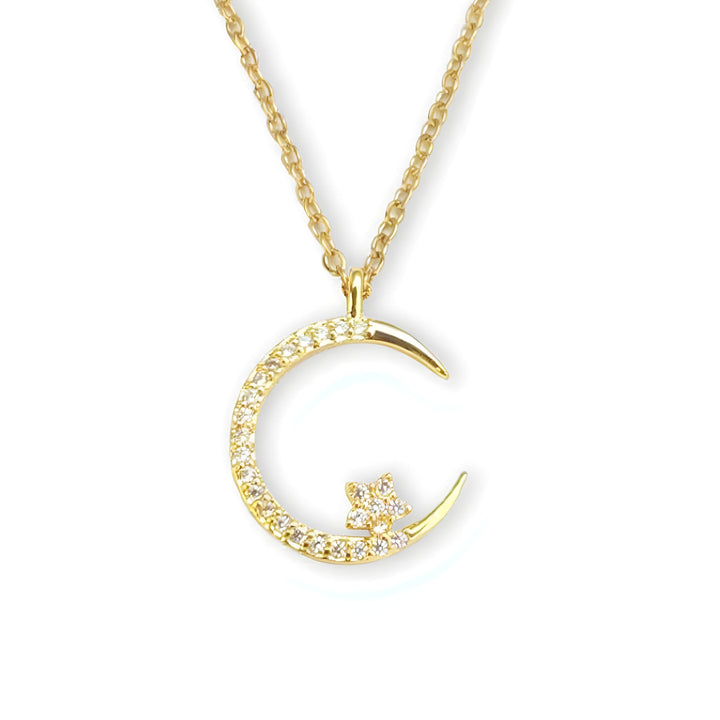 Yalessa - Elegante Collana con Motivo a Forma di Luna