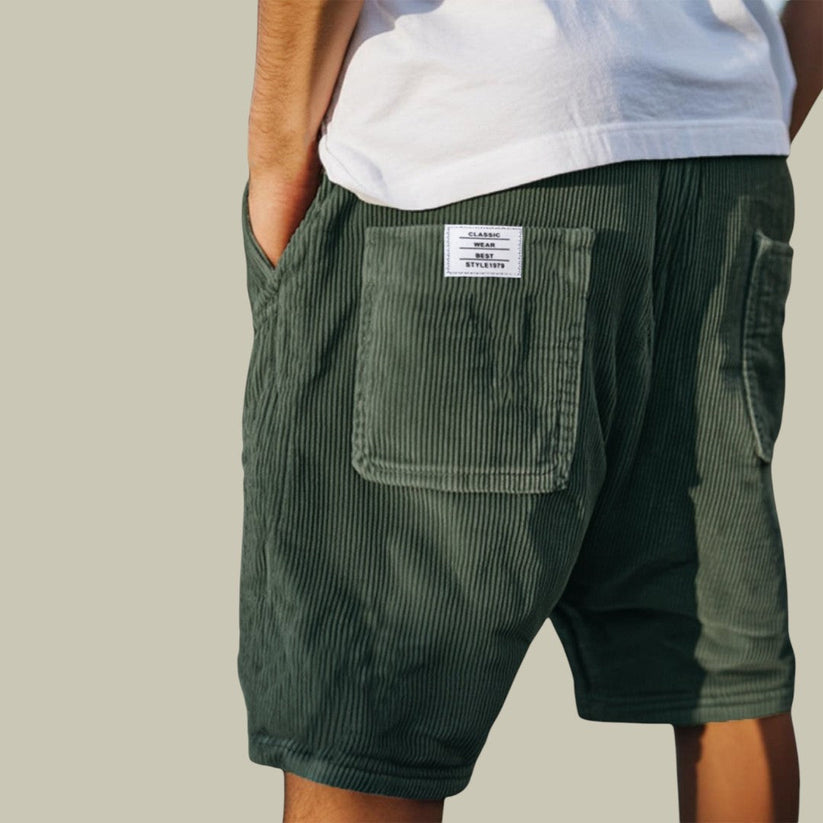 Steyn - Pantaloncini in Velluto Con Elastico in Vita