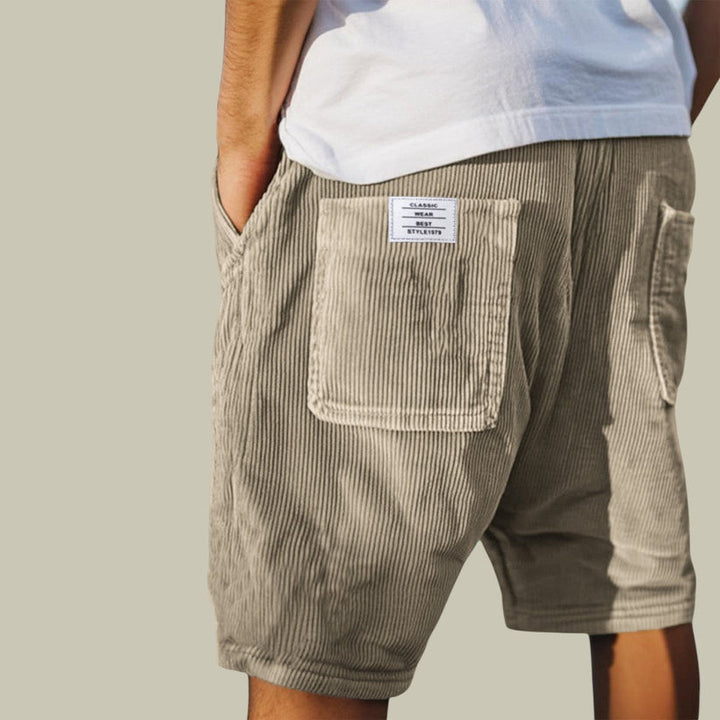 Steyn - Pantaloncini in Velluto Con Elastico in Vita