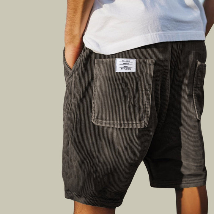 Steyn - Pantaloncini in Velluto Con Elastico in Vita