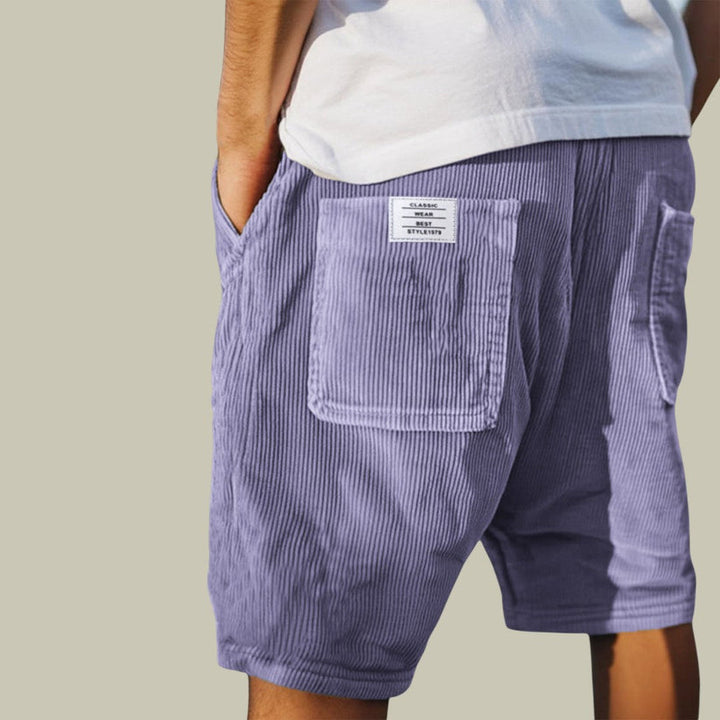 Steyn - Pantaloncini in Velluto Con Elastico in Vita