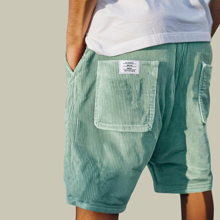 Steyn - Pantaloncini in Velluto Con Elastico in Vita