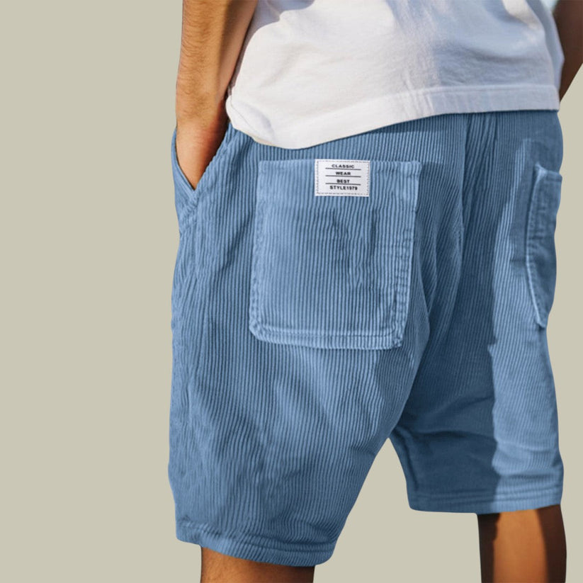 Steyn - Pantaloncini in Velluto Con Elastico in Vita