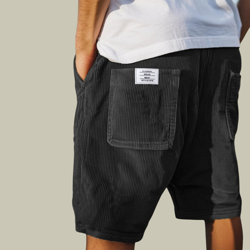 Steyn - Pantaloncini in Velluto Con Elastico in Vita