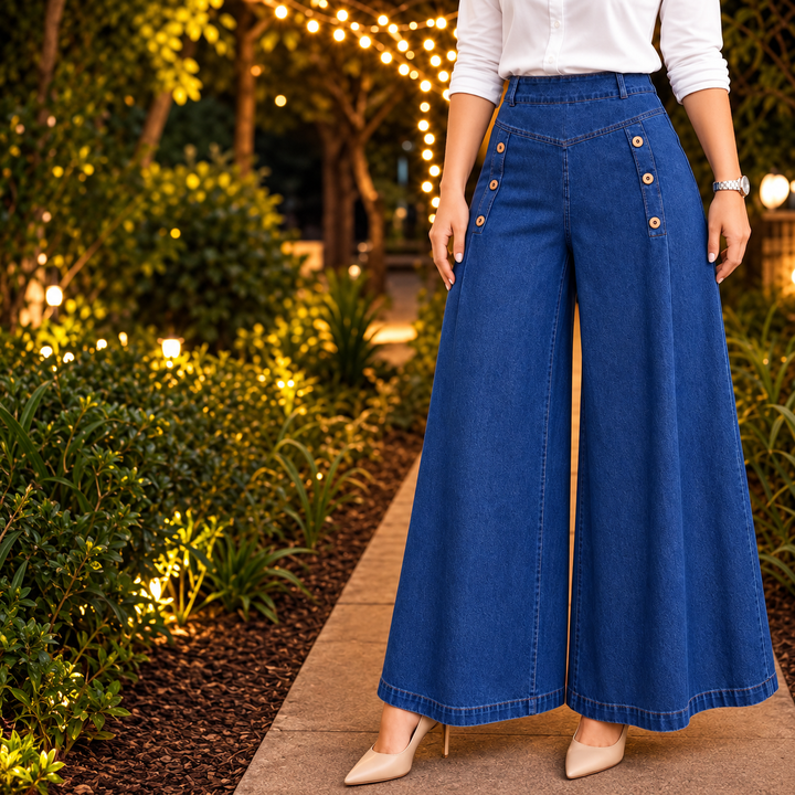 Miniza - Jeans Elasticizzati Con Bottoni Decorativi