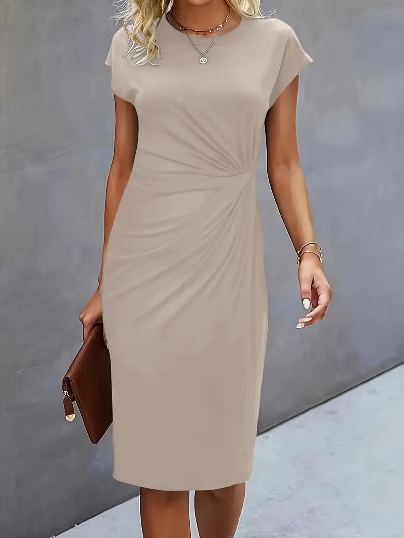 Adelina - Elegante Abito Con Scollo Rotondo