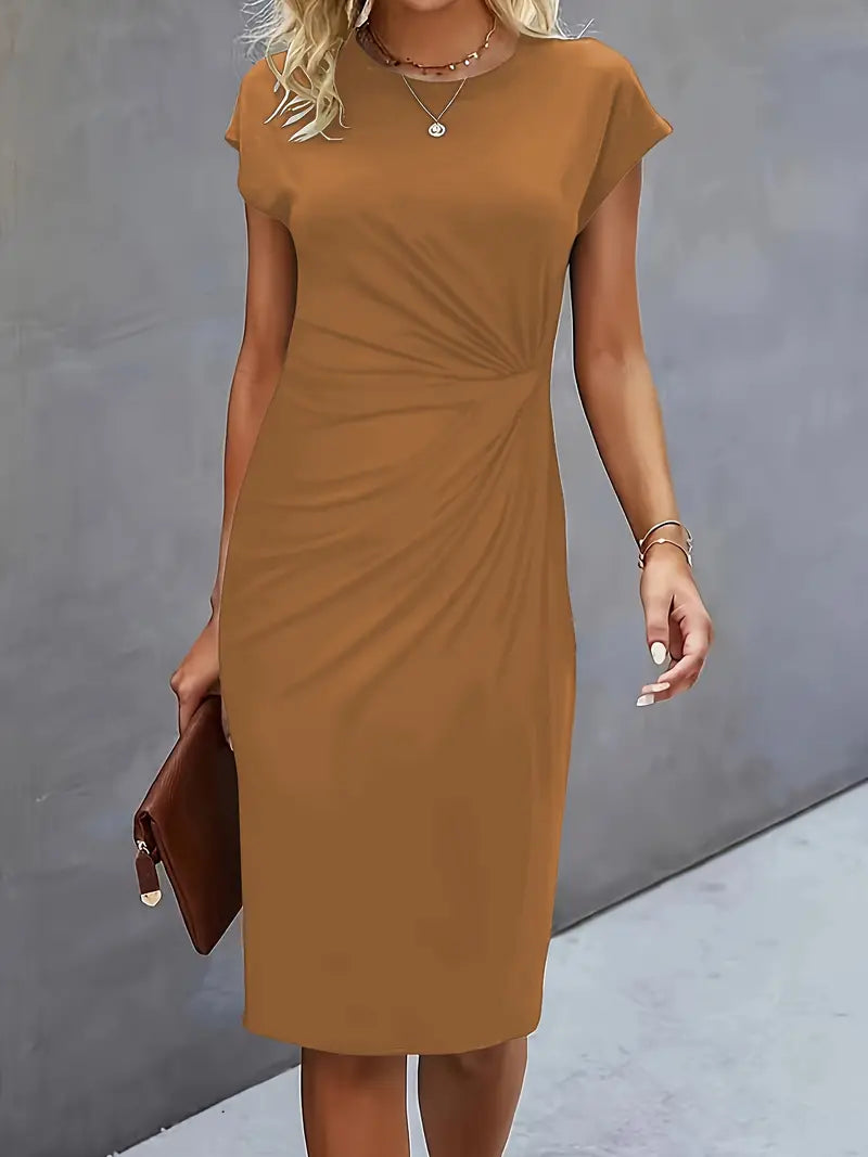 Adelina - Elegante Abito Con Scollo Rotondo