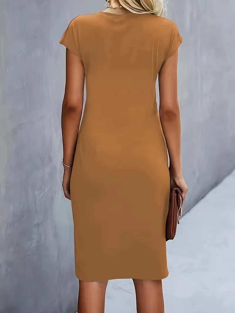 Adelina - Elegante Abito Con Scollo Rotondo