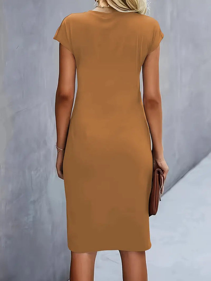 Adelina - Elegante Abito Con Scollo Rotondo