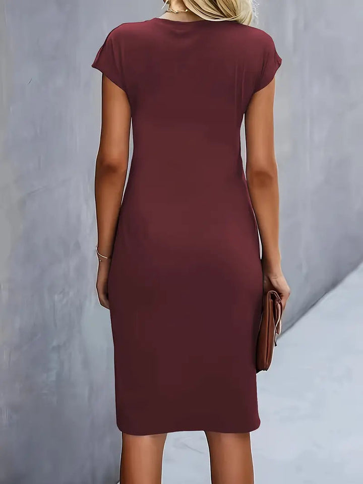 Adelina - Elegante Abito Con Scollo Rotondo