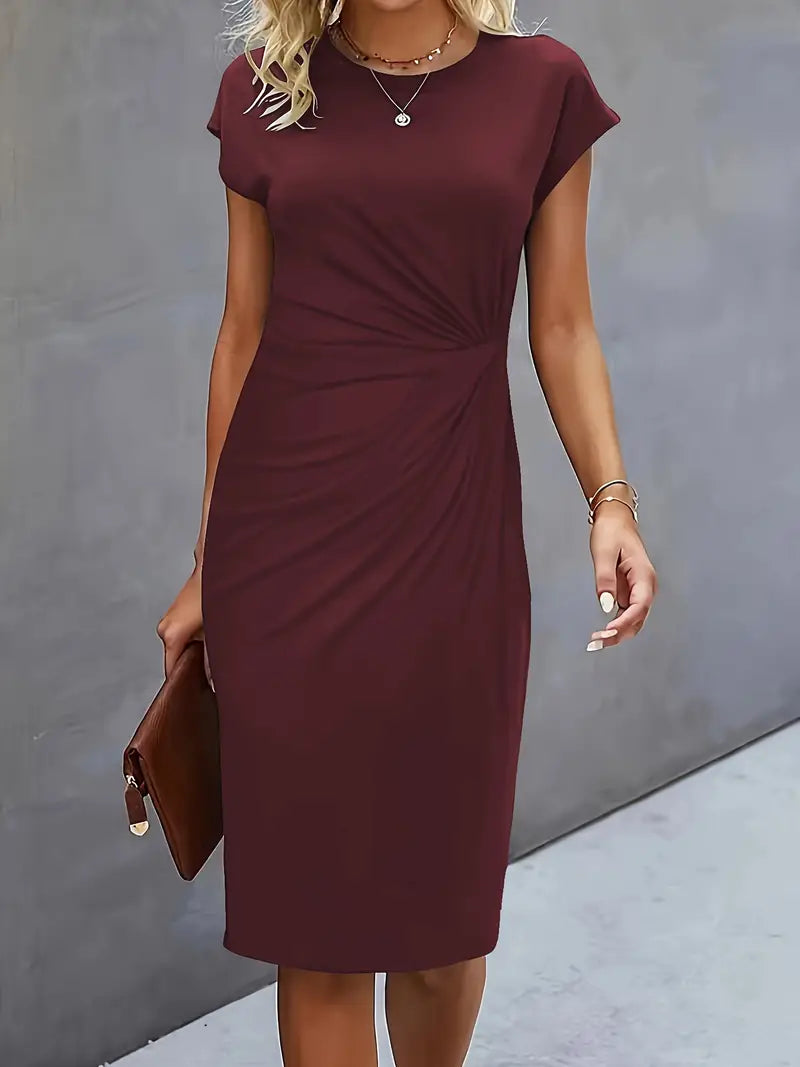 Adelina - Elegante Abito Con Scollo Rotondo