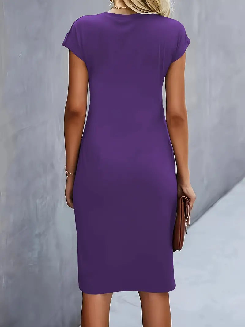 Adelina - Elegante Abito Con Scollo Rotondo