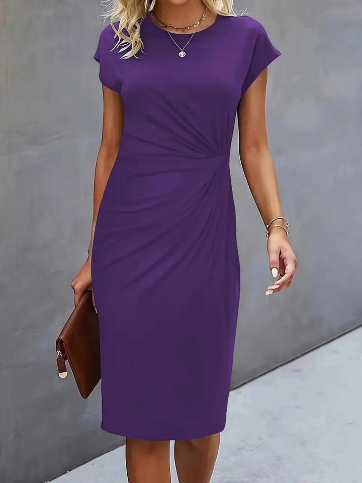 Adelina - Elegante Abito Con Scollo Rotondo