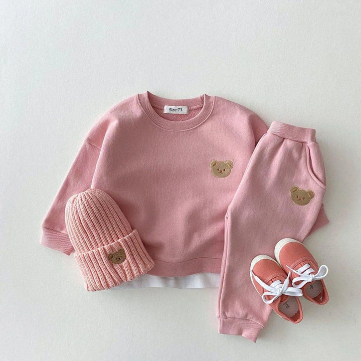 Naiara - Eleganti Orso Stampa Abbigliamento Set