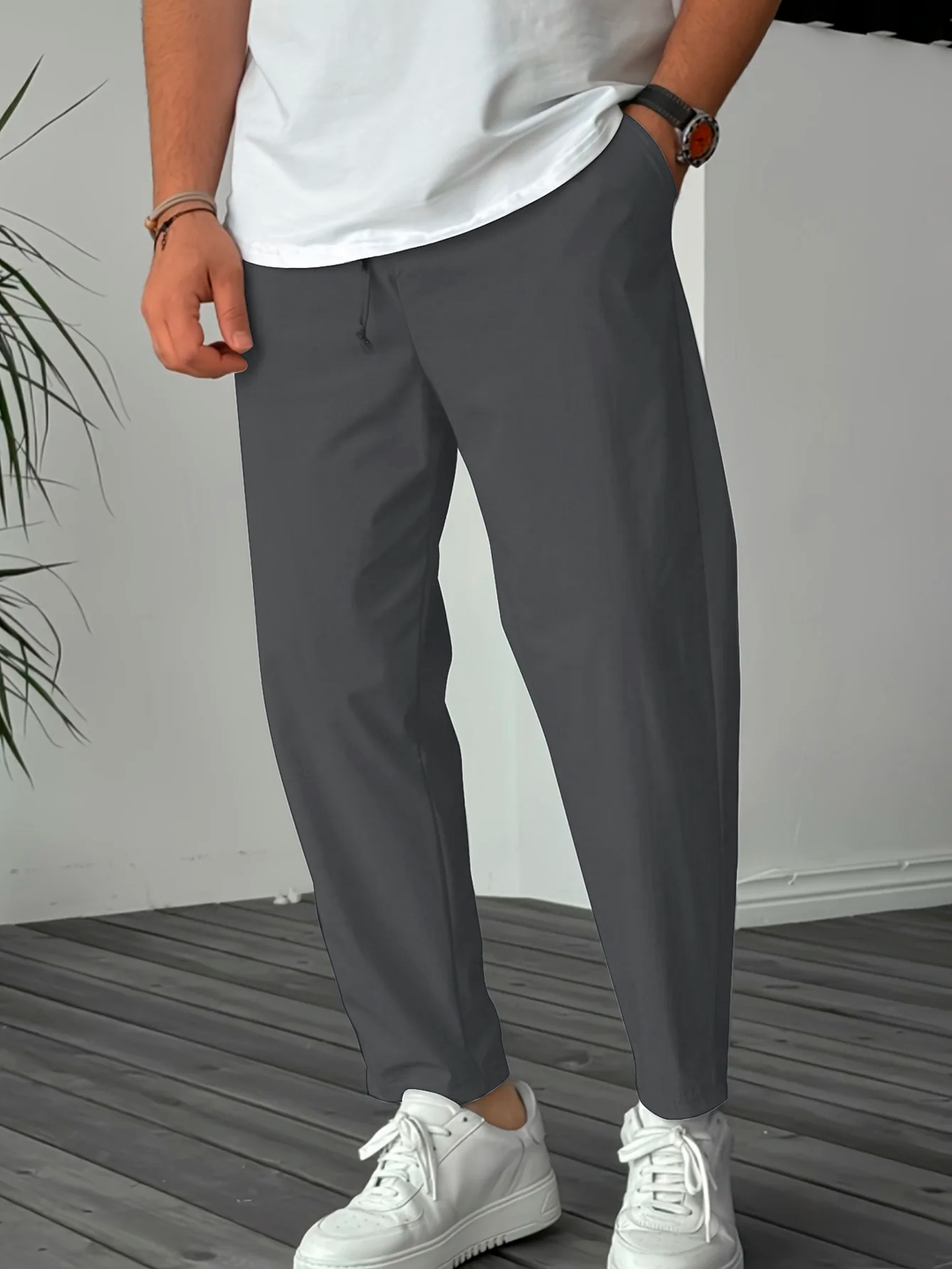 Blewett - Eleganti Pantaloni Affusolati Con Coulisse