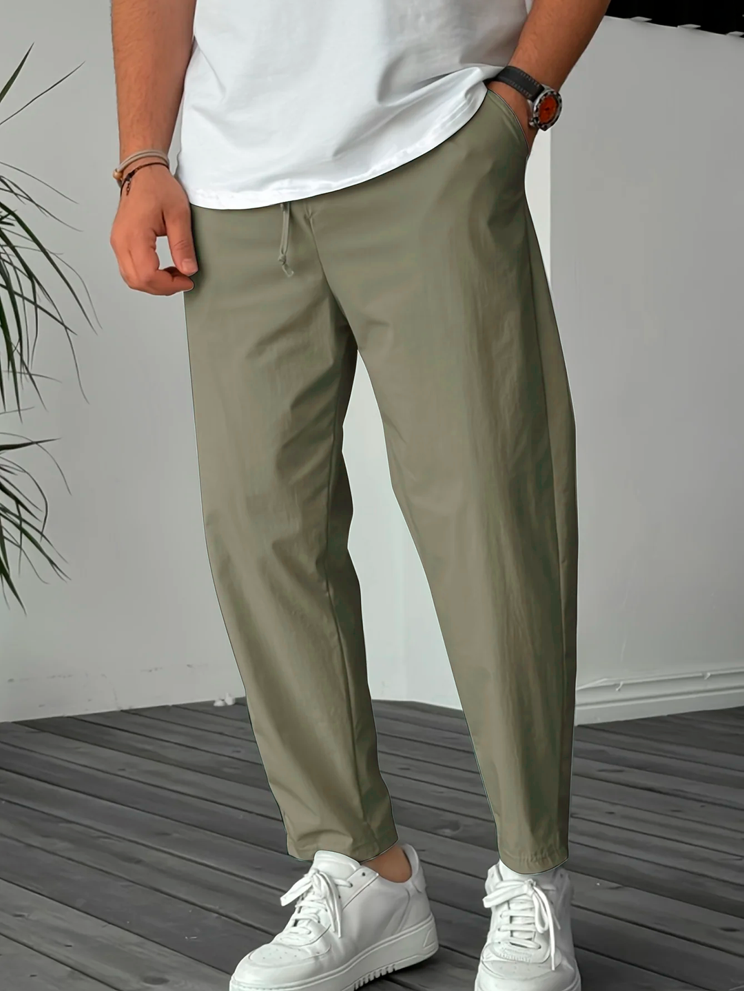 Blewett - Eleganti Pantaloni Affusolati Con Coulisse