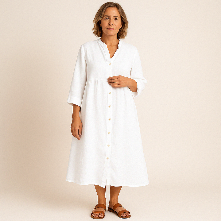 Johana - Abito Camicia in Cotone e Lino