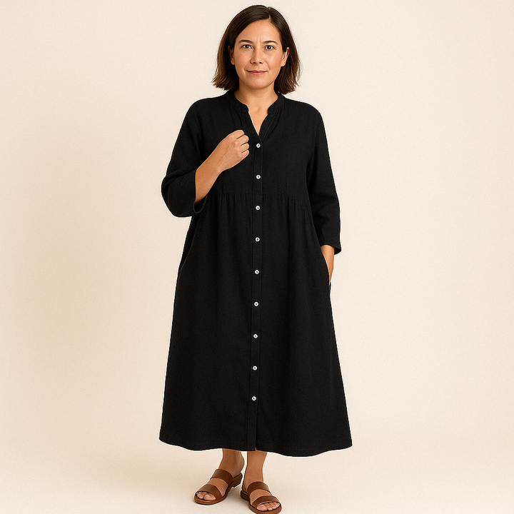 Johana - Abito Camicia in Cotone e Lino