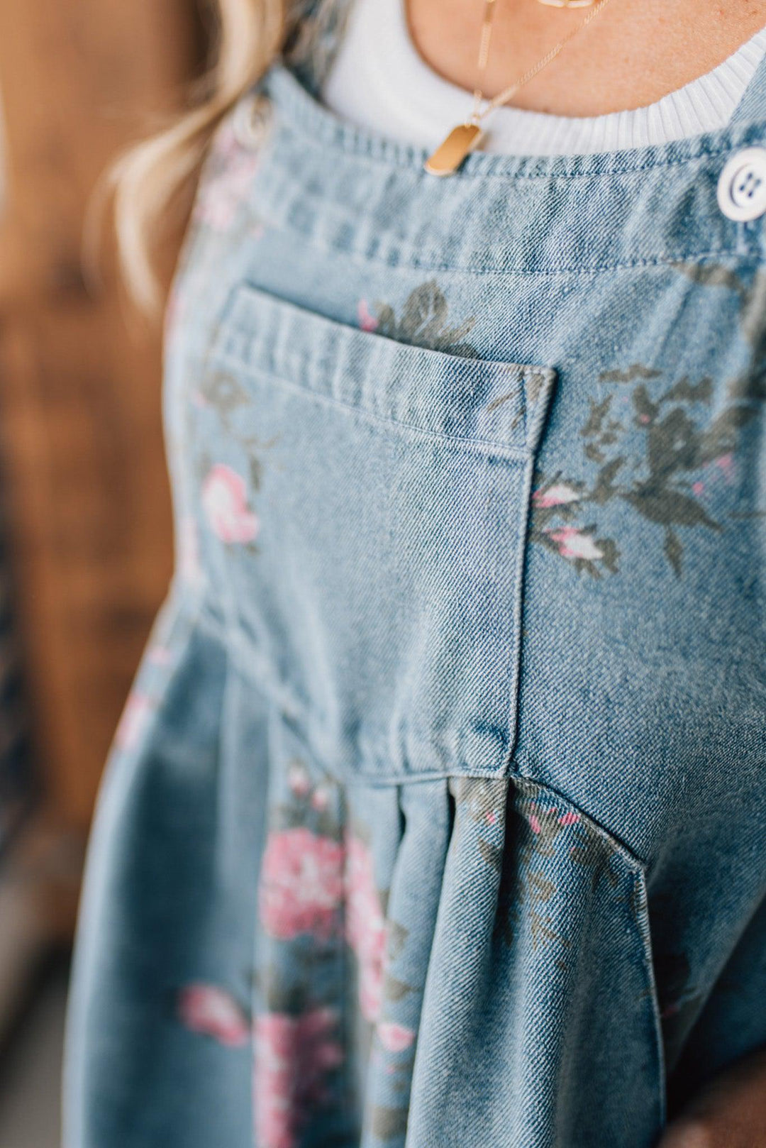 Katien - Tuta in Denim a Fiori