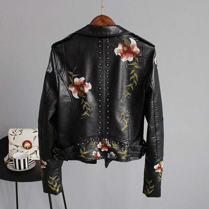 Kymber - Giacca in Pelle Floreale