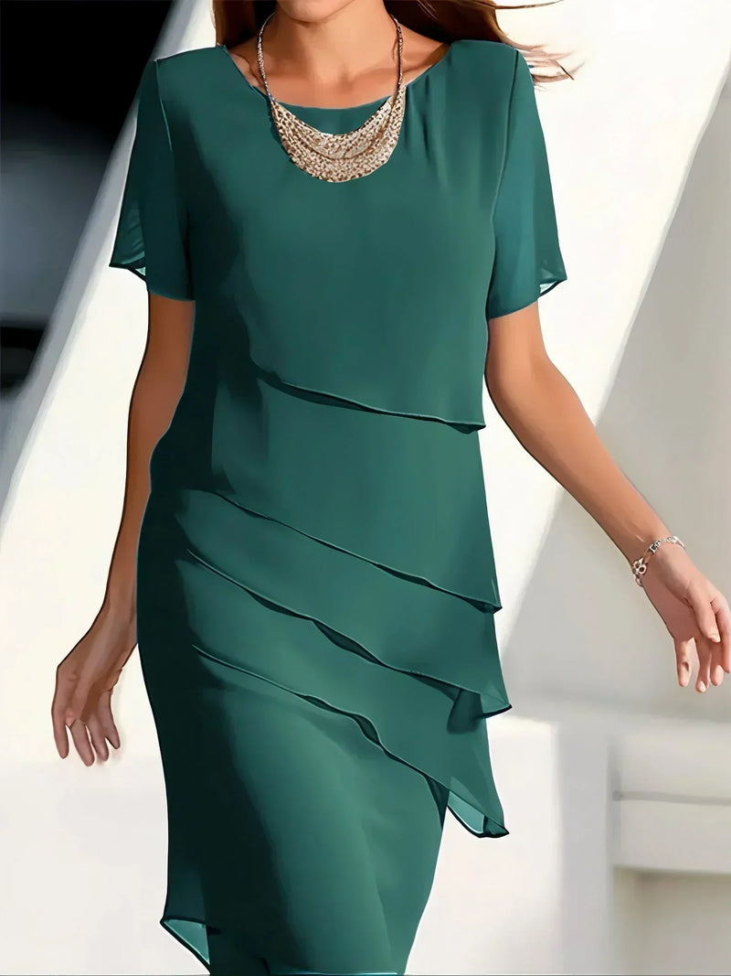 Albane - Abito In Chiffon Transfrontaliero