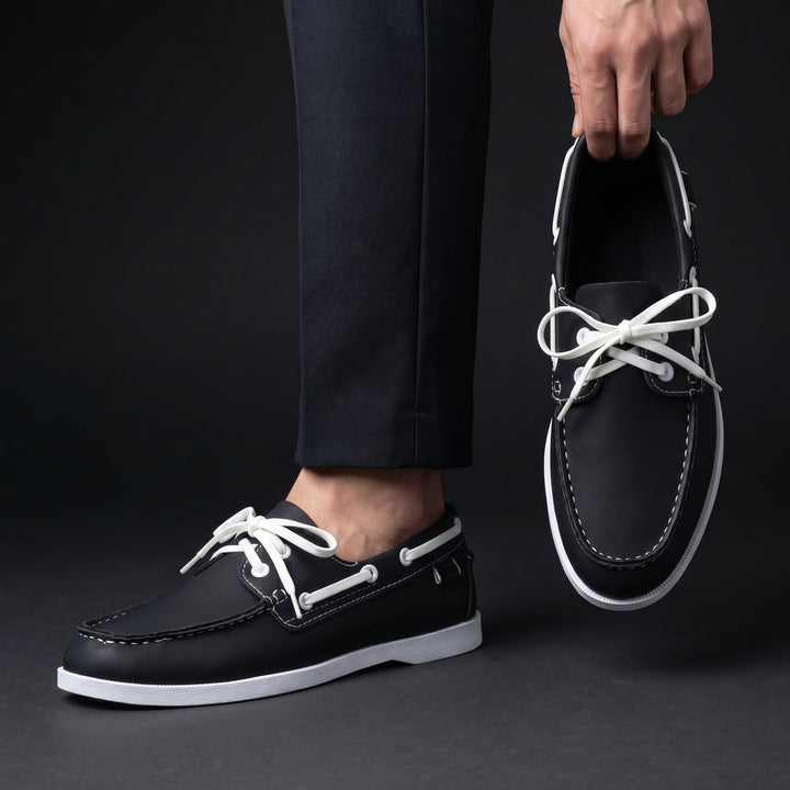 Kuachner - Scarpa da Barca Con Allacciatura Frontale