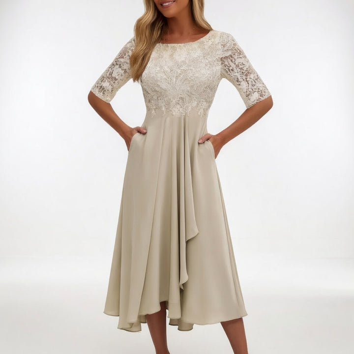 Zerda - Elegante Abito Midi in Pizzo