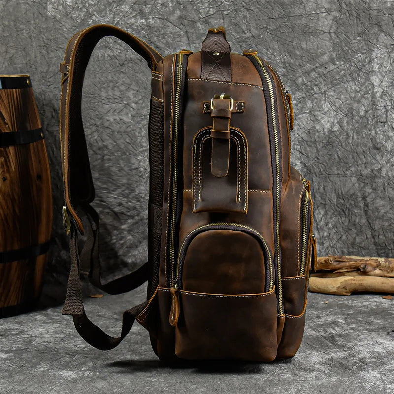 SummitCarry - Zaino Da Viaggio In Pelle Di Vacchetta Vintage