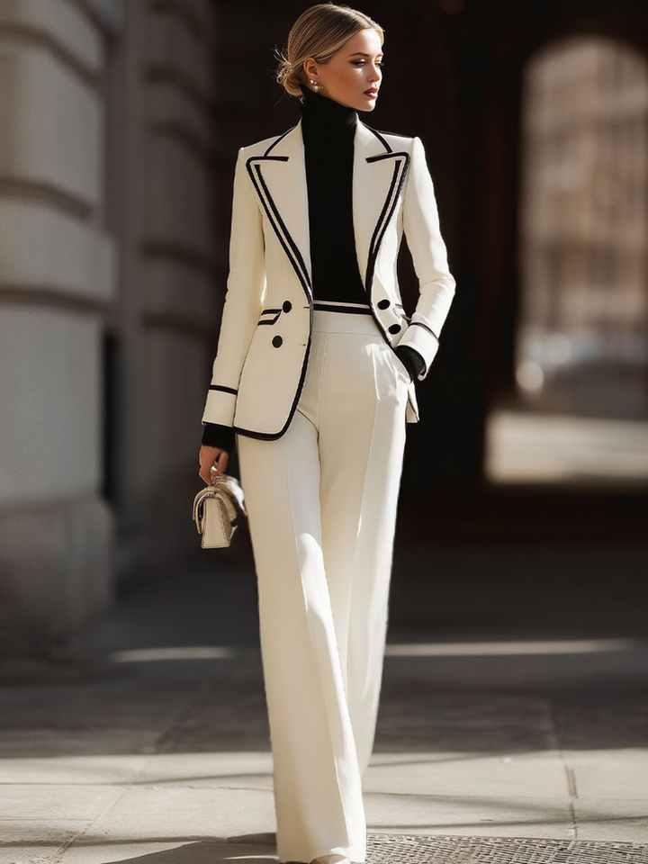 Kaushini - Completo a Due Pezzi Con Pantaloni a Gamba larga