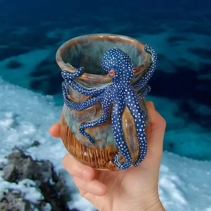 OctoCraft - Tazza da Caffè con Polpi Realizzati a Mano