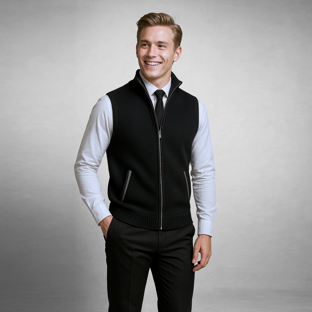Obertan - Elegante Gilet Con Zip Integrale
