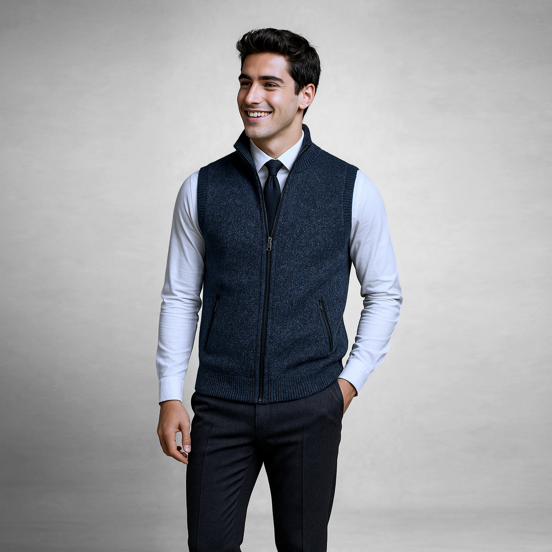 Obertan - Elegante Gilet Con Zip Integrale