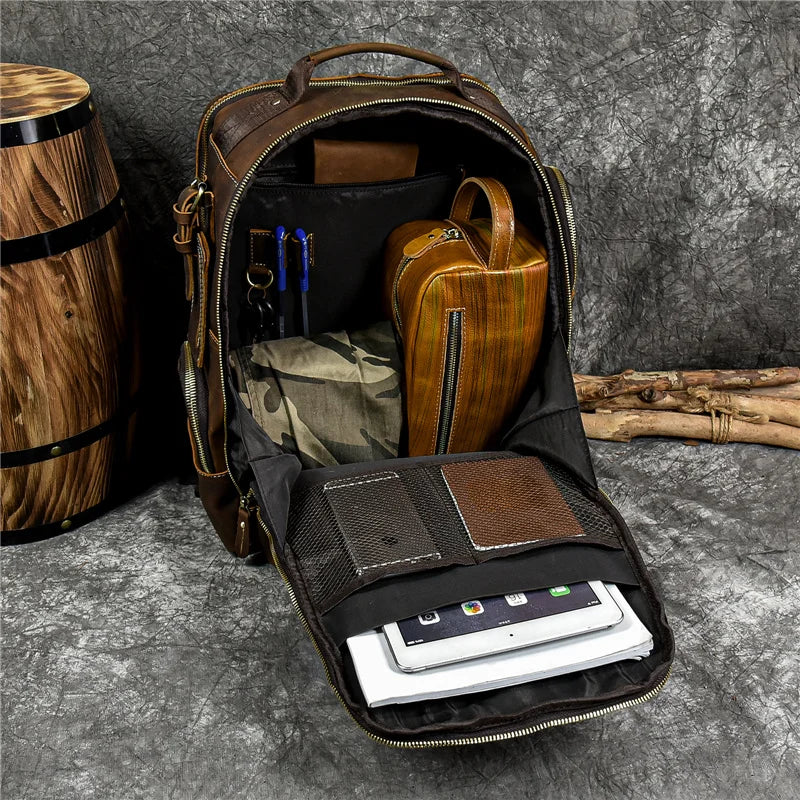 SummitCarry - Zaino Da Viaggio In Pelle Di Vacchetta Vintage
