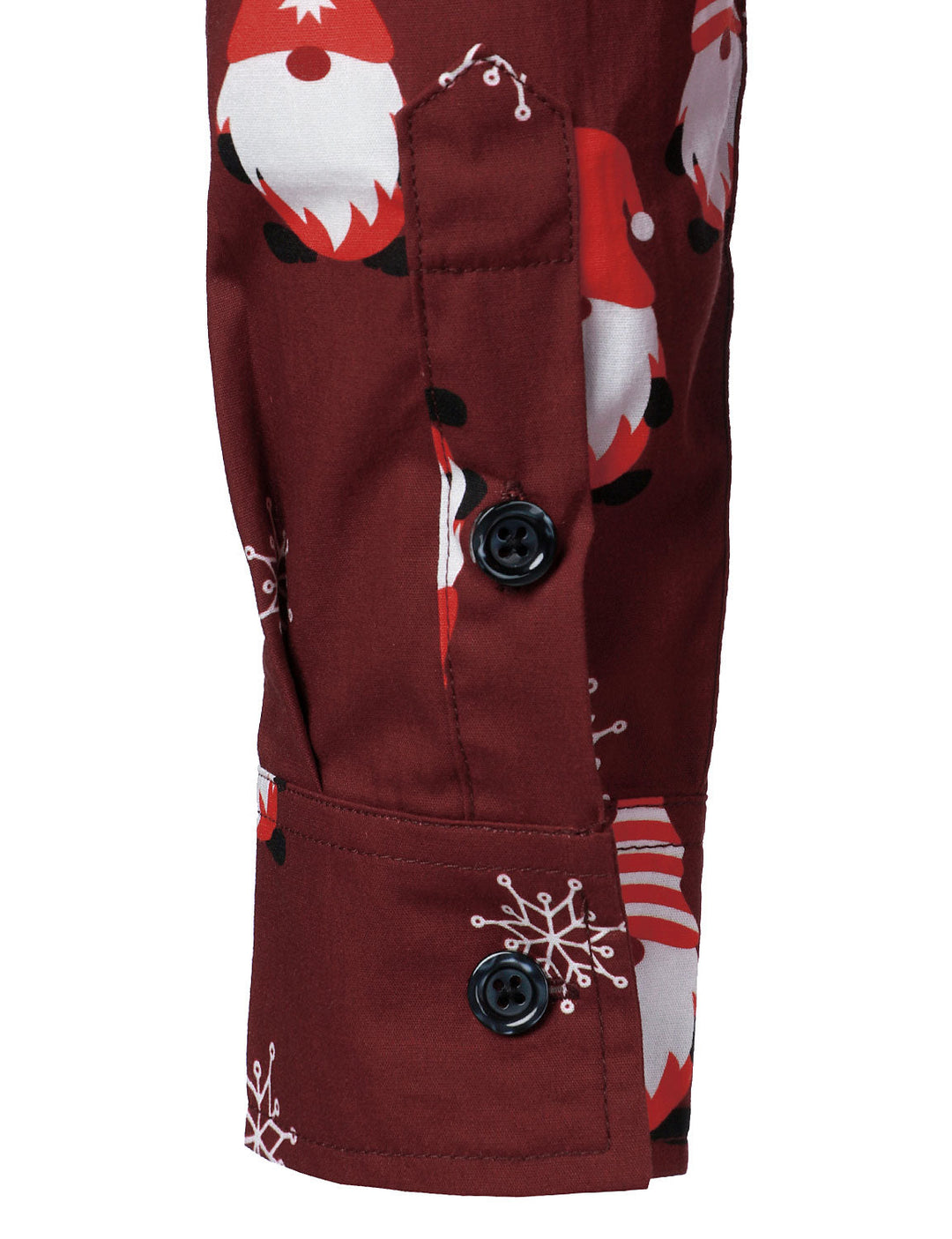 Isaac - Camicia da uomo Natalizia Rossa a Maniche Lunghe in cotone con Motivo elfo