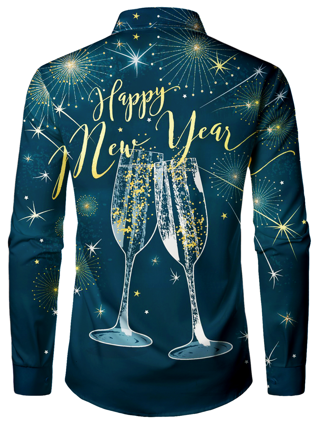 Jasonen - Camicia da uomo a Maniche Lunghe per le Feste Natalizie e di Capodanno