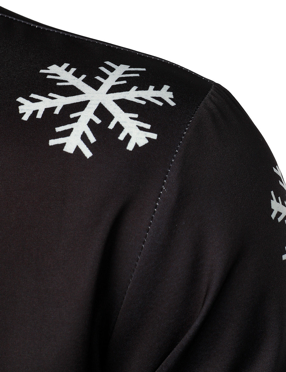 Mathan - Camicia da uomo con Bottoni, nera, Divertente, a Maniche lunghe, con motivo Babbo Natale