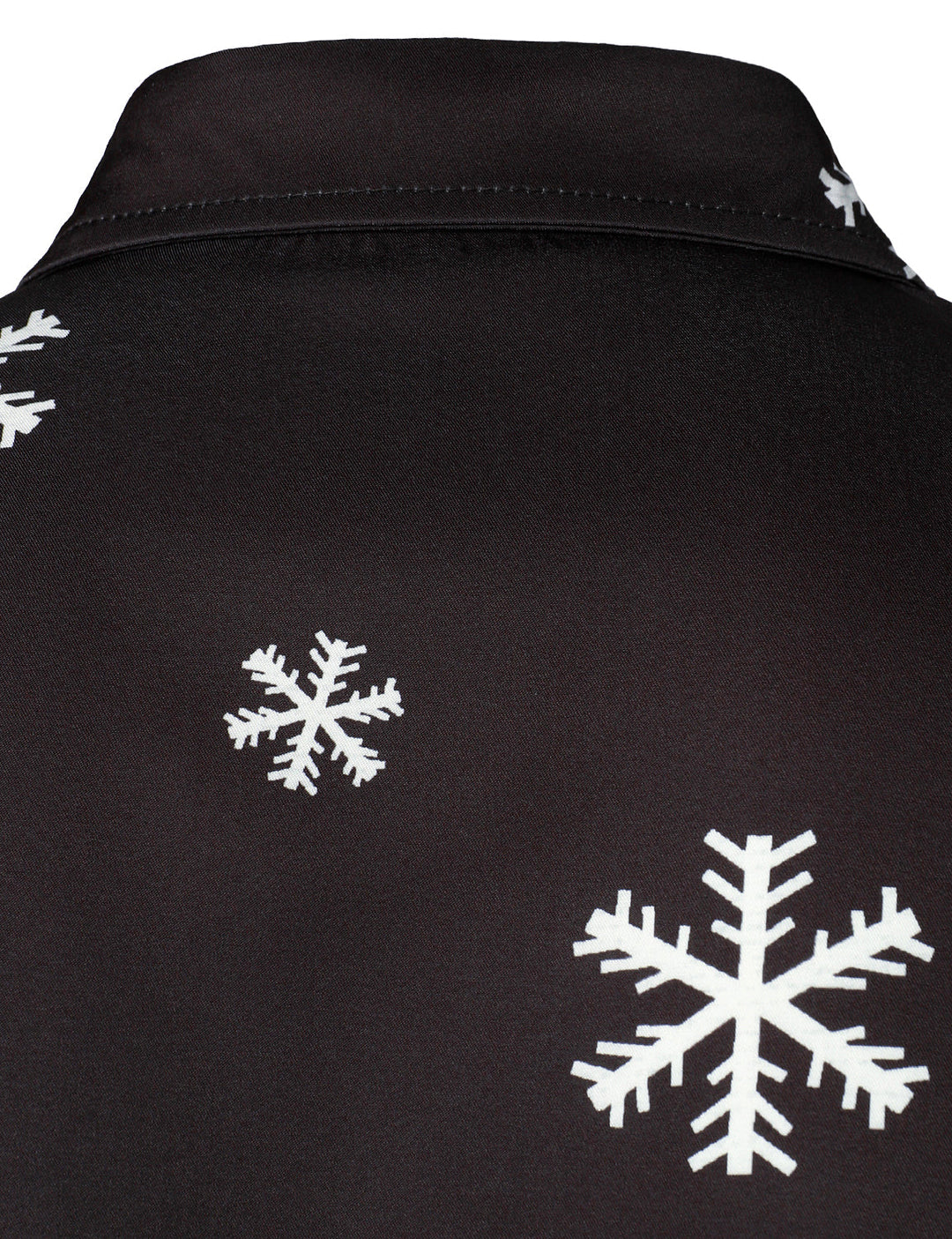 Mathan - Camicia da uomo con Bottoni, nera, Divertente, a Maniche lunghe, con motivo Babbo Natale