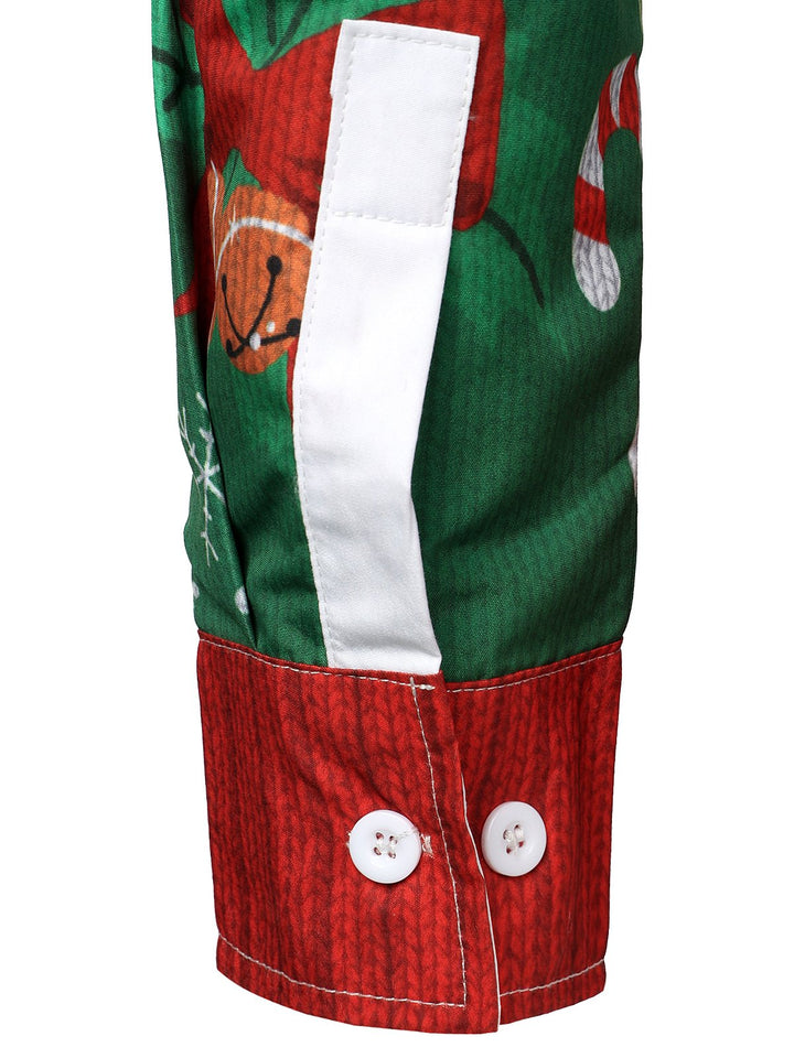 Grant - Abito natalizio Divertente da uomo per Feste natalizie, camicia a Maniche Lunghe