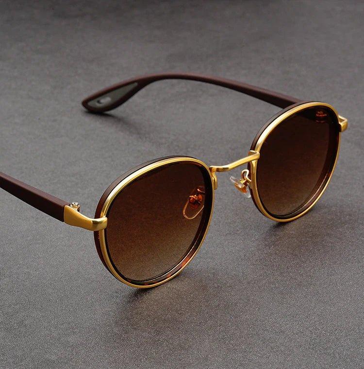 NoirGlow - Occhiali da Sole Circolari Luxe Eclipse