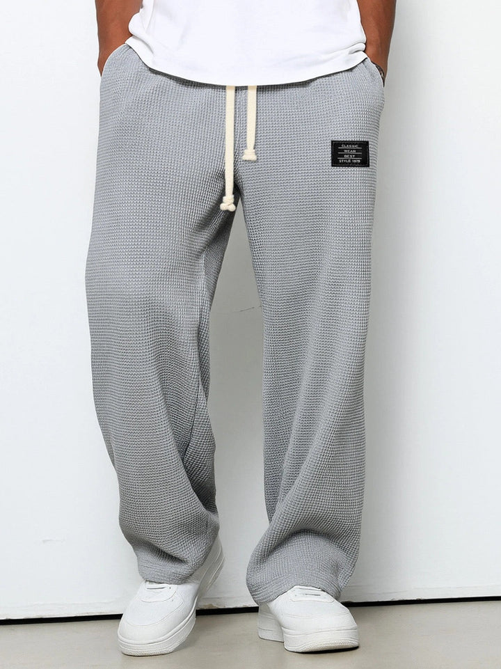 Daved - Pantaloni Casual In Maglia Waffle Con Coulisse