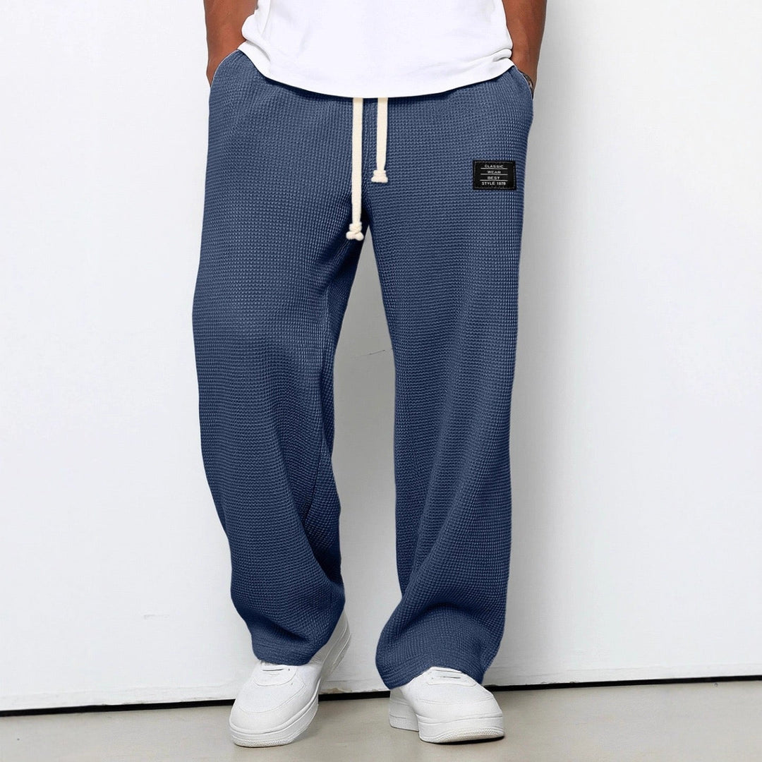 Daved - Pantaloni Casual In Maglia Waffle Con Coulisse