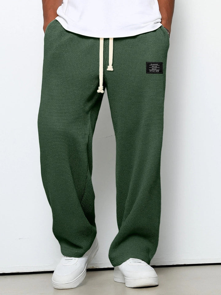 Daved - Pantaloni Casual In Maglia Waffle Con Coulisse