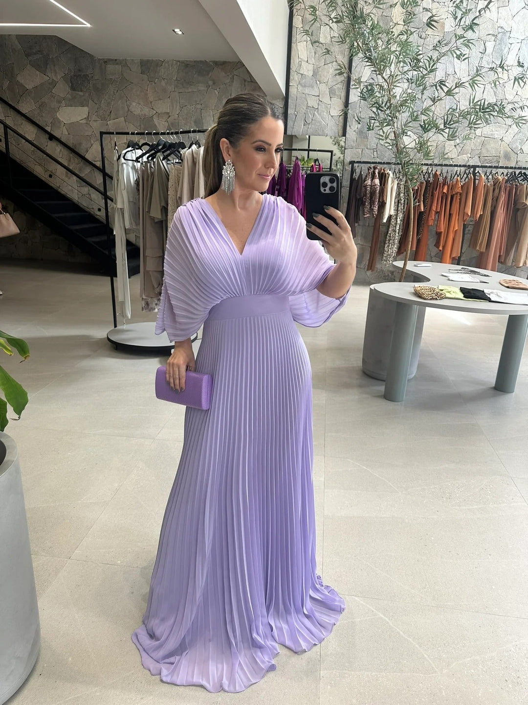 Valerija - Abito Lungo Plissettato Vivace