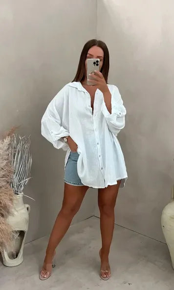 Eliza - Camicia in Cotone Oversize Horus