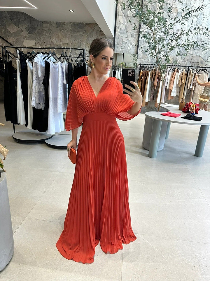 Valerija - Abito Lungo Plissettato Vivace