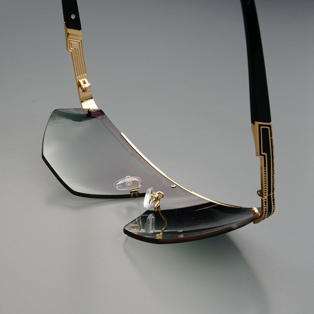 GlareVibe - Occhiali Da Sole Senza Montatura Dalla Forma Irregolare