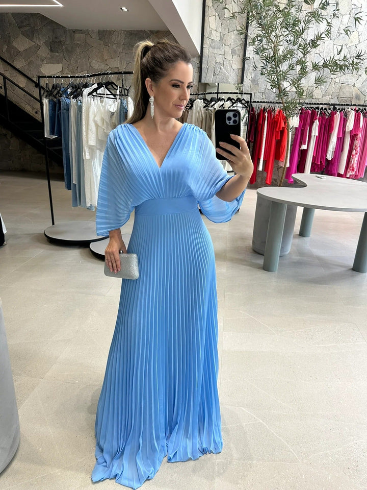 Valerija - Abito Lungo Plissettato Vivace