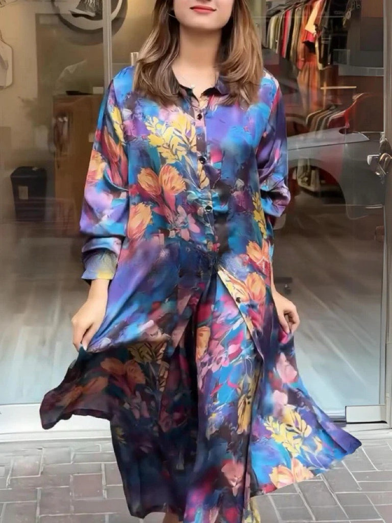 Quenira - Abito Chemisier Fluido set 2 Pezzi